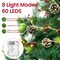 10 FT Pre-Lit Christmas Garland with 60 LED Lights & 8 Modes,